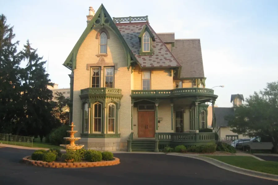 Exterior of a Victorian Gothic Revival home, a Victorian style home